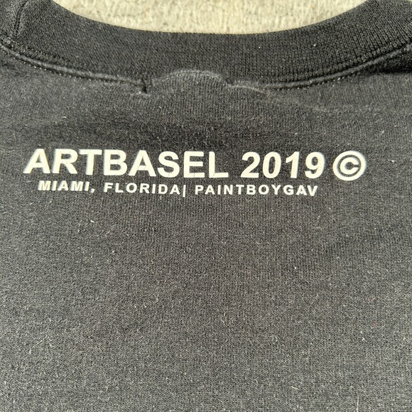 Art Basel 2019 Playboys Never Die Sweatshirt Mens Black Long Sleeve Pullover - Picture 4 of 8